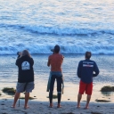 Phil Albritton, yours truly, and @[[356:contact:R.C.]] catching the tail end of tonight's Tourmo session. The pumphouse was firing, and Nick D. was taking all it could dish out. Thanks for the pic @[[465:contact:Vagabondsurf420]]!